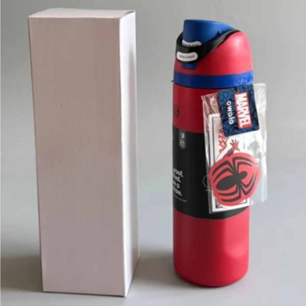 Marvel Red and Blue Superhero Water Bottle Spider Man OWALA 24 oz